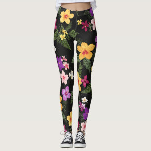 Floral Tropical Hibiscus Ultra Leggings