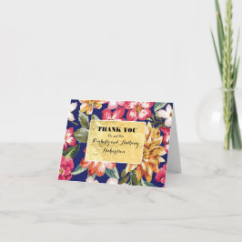 floral tropical playa navy -oro agradecimiento bod