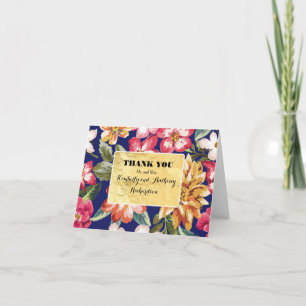 floral tropical playa navy -oro agradecimiento bod