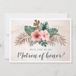 Floral Tropical Serás Mi Tarjeta De Honor Matron