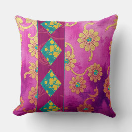 Floral turquesa rosa ORIENTAL - almohada