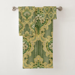 Floral verde y dorada
