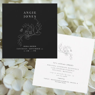 Floral Vintage Invitación Cuadrada para Despedida