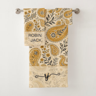 Floral Vintage Personalizado Naranja Quemada Paisl
