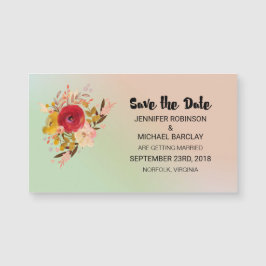 Floral Watercolor Bouquet Wedquet Guardar la fecha