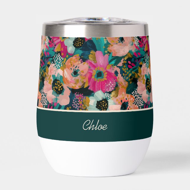 Floral Watercolor Name  (Frente)