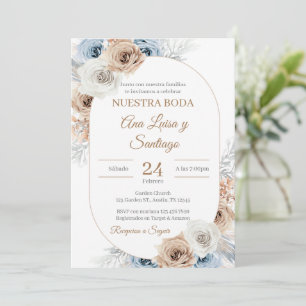Floral Wedding invitation Invitación boda espa