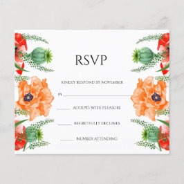Floral Wedding RSVP Card Flyer