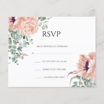 Floral Wedding RSVP Card Flyer