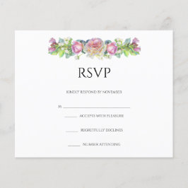 Floral Wedding RSVP Card Flyer