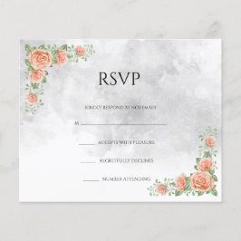 Floral Wedding RSVP Card Flyer