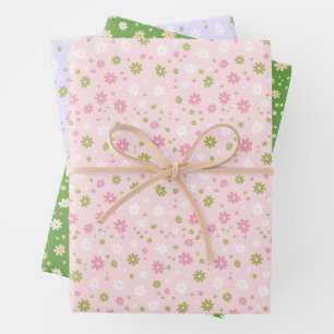 Floral wrap paper gift Papel de regalo floral