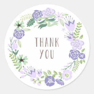 Floral Wreath   Gracias Pegatinas