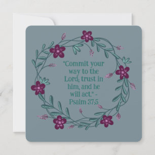 Floral Wreath Religious Blank Ocasiones especiales