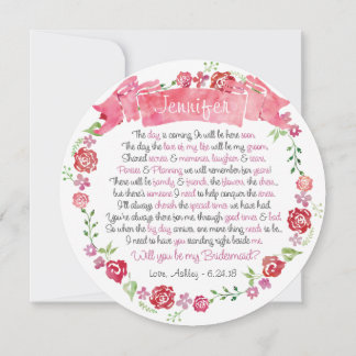 Floral Wreath será mi tarjeta de dama de honor