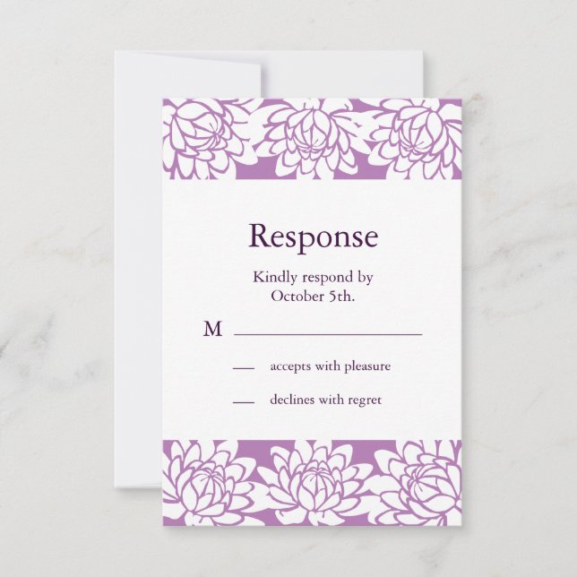 Floral y Moderno RSVP (Anverso)