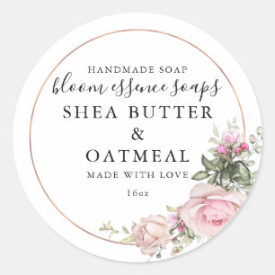 Floral y Relieve metalizado   Pegatina de jabón