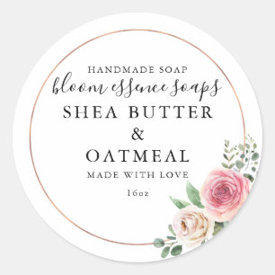 Floral y Relieve metalizado   Pegatina de jabón