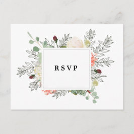 florales botánicos boda de postales rsvp