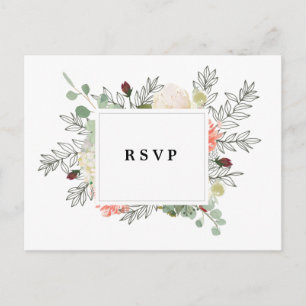 florales botánicos boda de postales rsvp