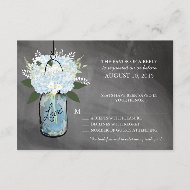 Florales en Tarro de Mason | RSVP (Anverso)