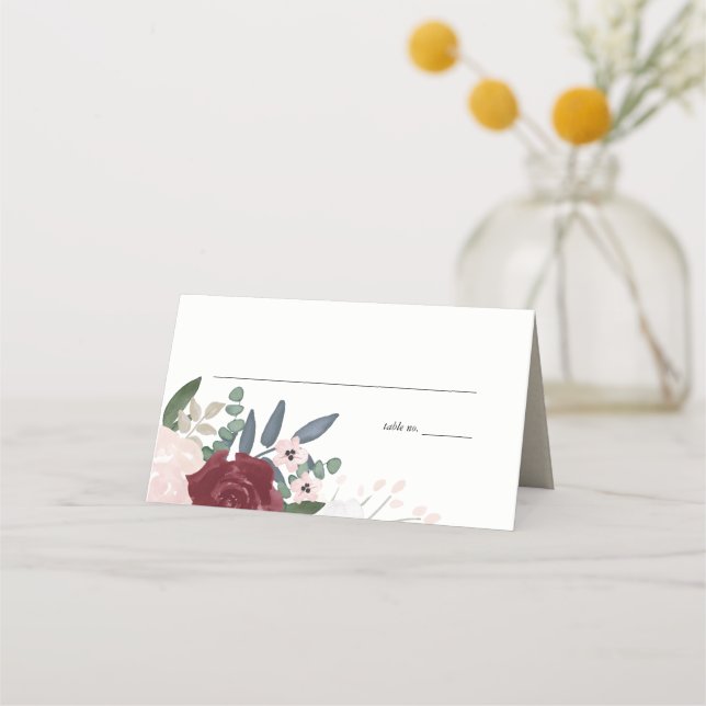 Florales románticos, tarjetas de la plaza (Anverso)