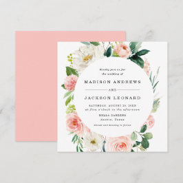 Florales Rosadas | Invitación de Boda