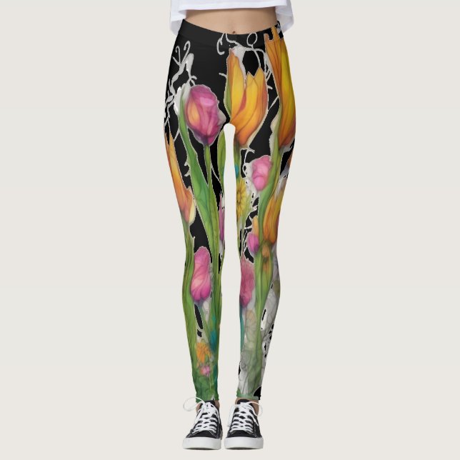 Florales y salvajes Leggings (Anverso)