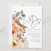 Florals Calabaza Otoño Hacemos Invitación Boda de 