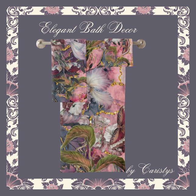 Florals elegantes tonos burgandeses con oro (Subido por el creador)