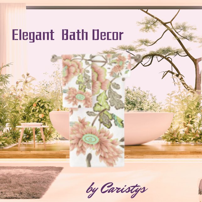 Florals rosa pálido, azul sobre blanco (Subido por el creador)