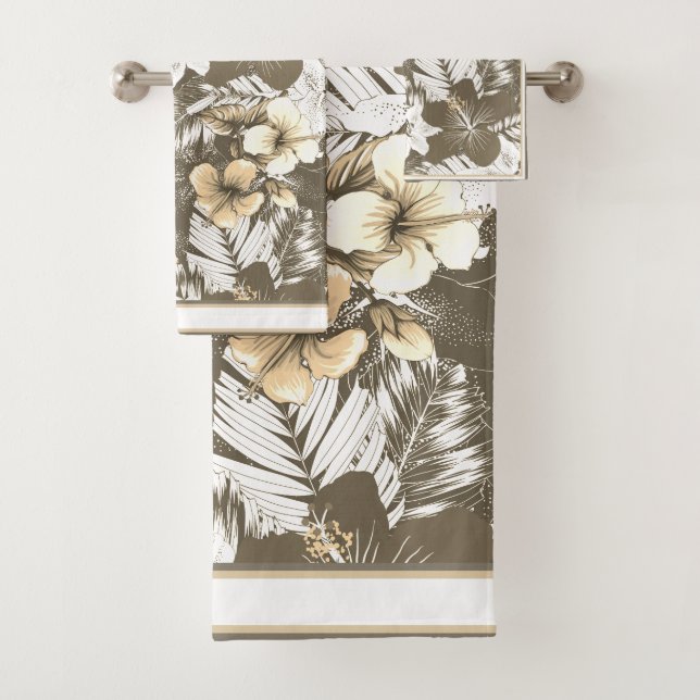 Florals Taupe, Ivory, White Blends (In situ)