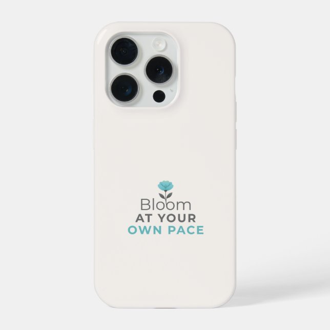 Florece a tu propio ritmo Funda para iPhone minima (Reverso )