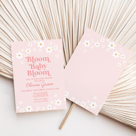 Florece Bebé Florece Invitación de Cumpleaños de B