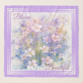 Florece Hermosa Bufanda Motivacional en Lavanda