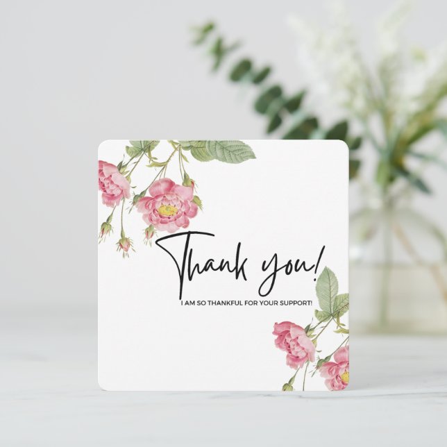 Florece la Gratitud - Tarjeta de Agradecimiento (Anverso de pie)