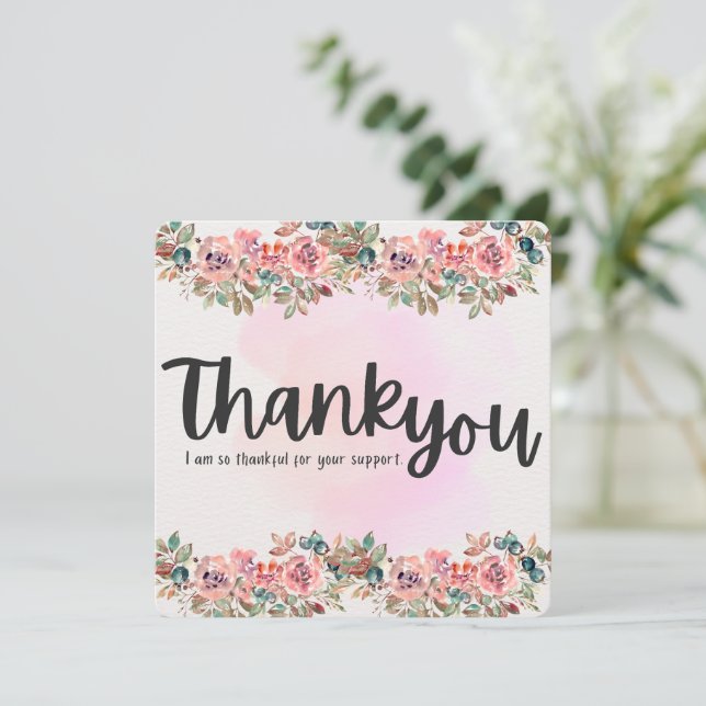Florece la Gratitud - Tarjeta de Agradecimiento (Anverso de pie)