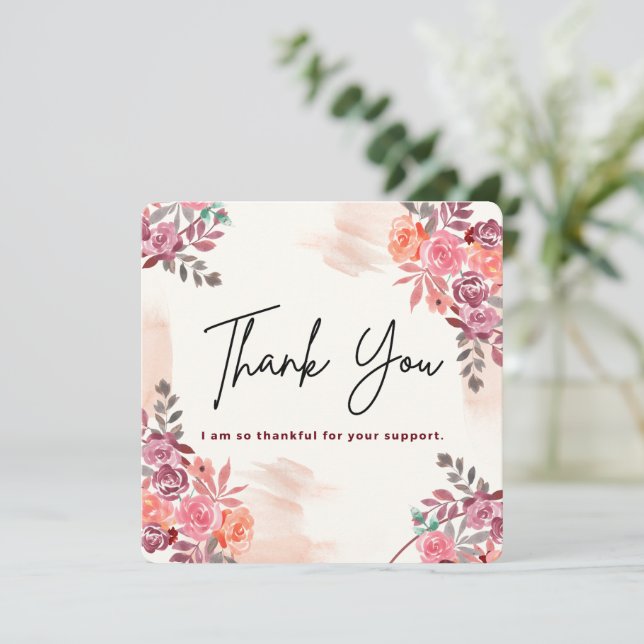 Florece la Gratitud - Tarjeta de Agradecimiento (Anverso de pie)