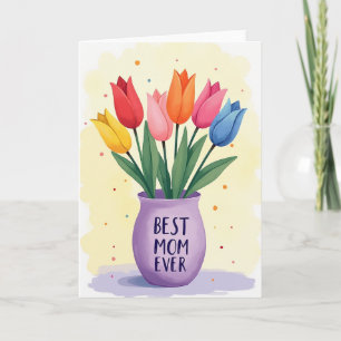 Florece Tarjeta de la Mejor Mamá del Mundo