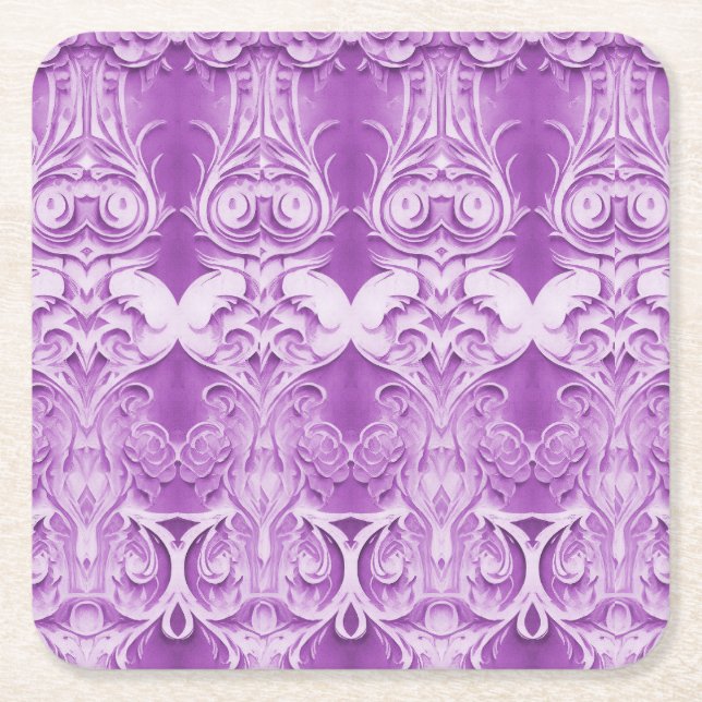 Florecen Flores Purpúreas Posavasos de Papel (Anverso)