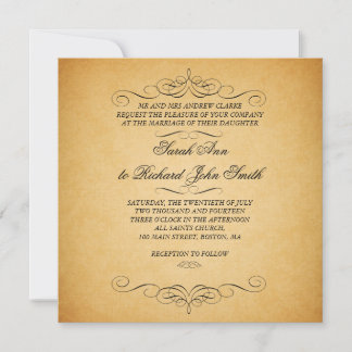 Florecen las Viejas Invitaciones a la Boda Formal