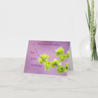 Florecer con una tarjeta de cumpleaños de deseos c