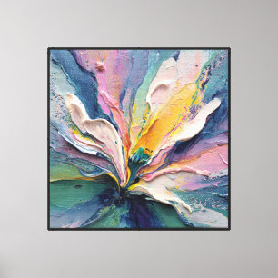 Florecer de Colorburst Lienzo de Flor Abstracta