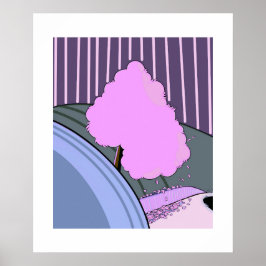 Florecer de primavera – Póster minimalista de temp