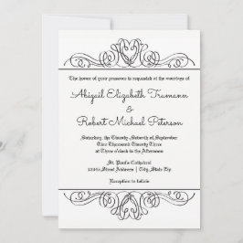 Florecer Floral Formal - Invitación de Boda 5x7