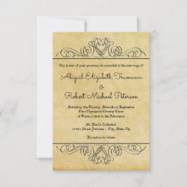 Florecer Floral Formal Papel-3x5 Invitación de Bod