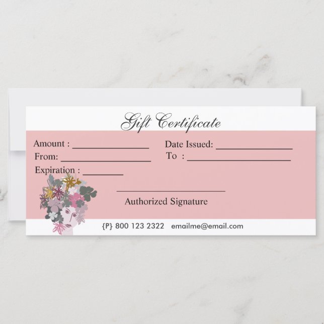 Floreciente diosa floral mujeres enfrentan Bouquet (Anverso)