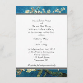 Floreciente invitación a la boda de Almond Tree.