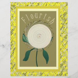 Florecimiento Amarillo Papel de Scrapbook en Grane