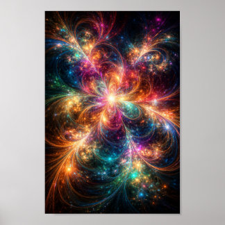 Florecimiento Celestial – Arte de Pared Fractal Có